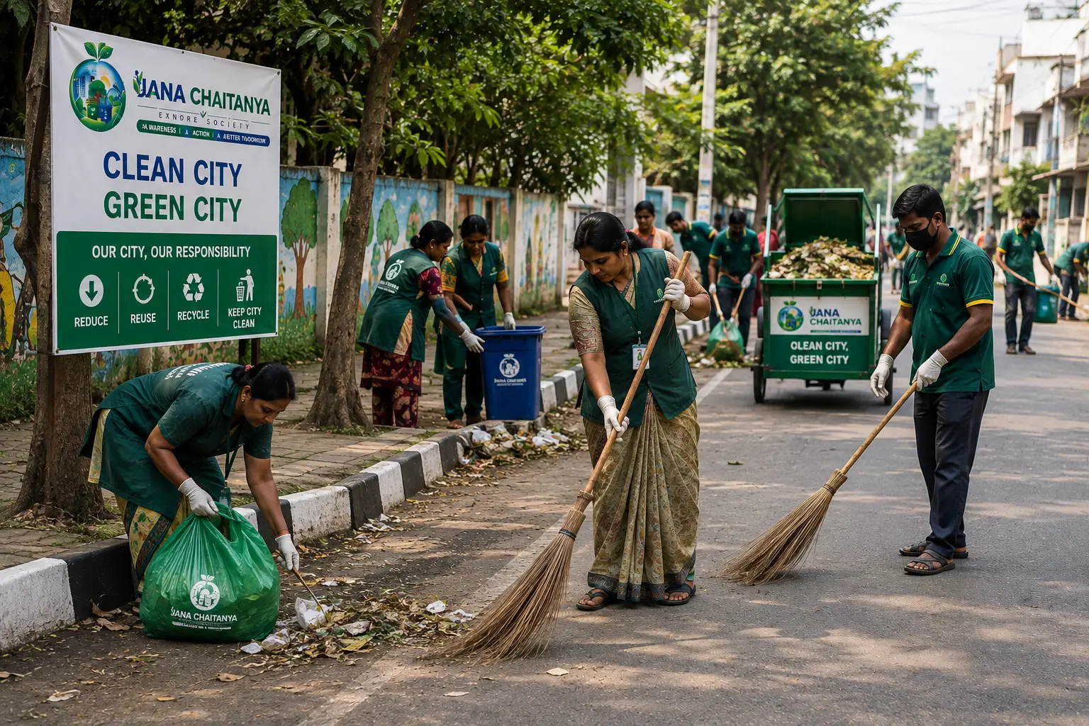 Community cleanliness and road cleaning