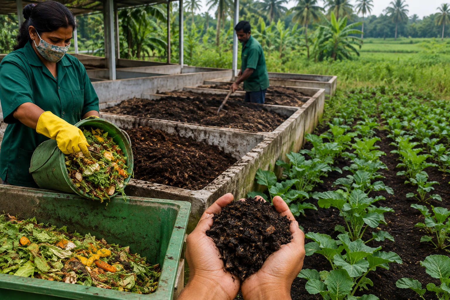 Organic wet waste supporting agriculture